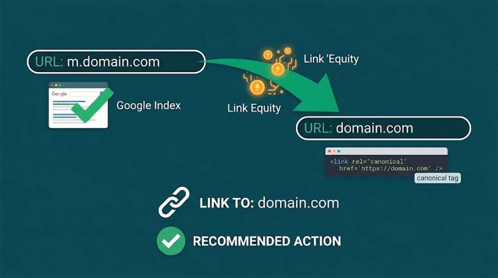 m.domain.com vs domain.com